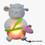 Peluche Corderito + Tulipán 40cm y efecto respiración